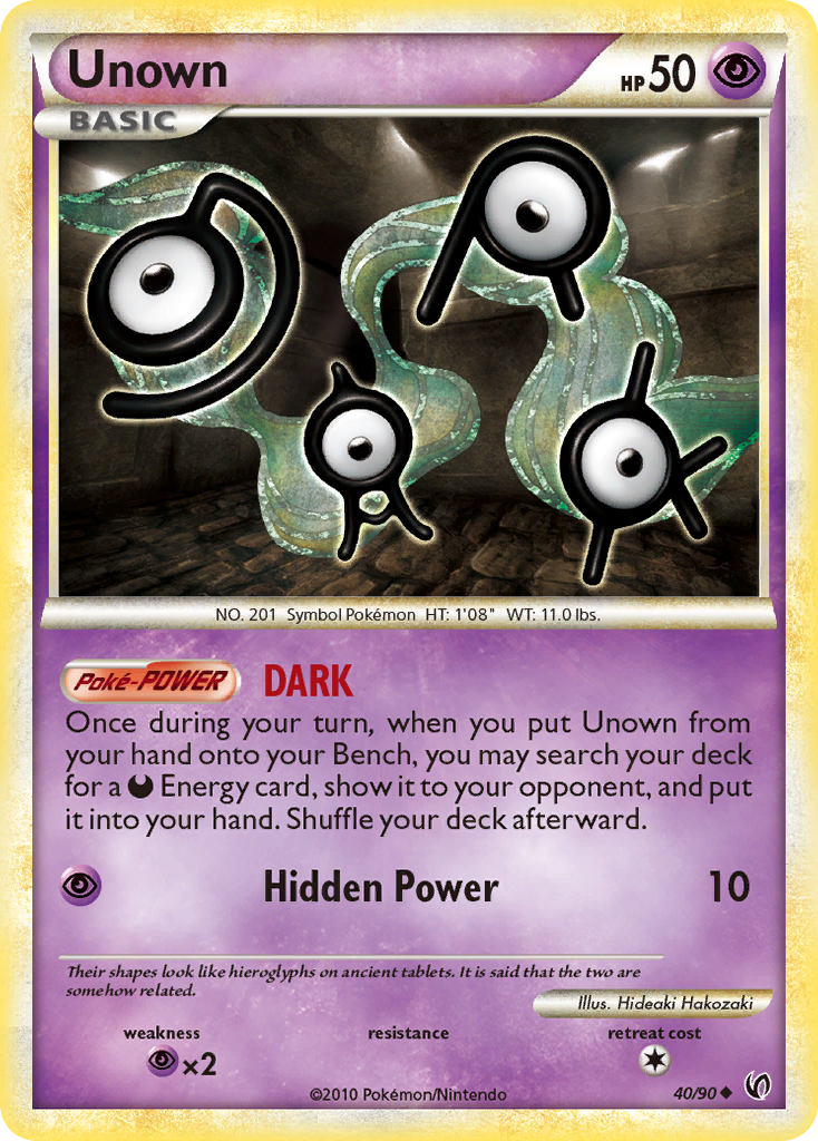 Unown (40/90) [HeartGold & SoulSilver: Undaunted] | Good Games Morley