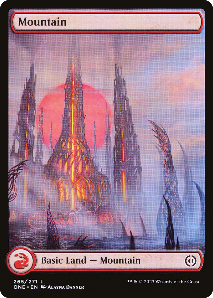 Mountain (265) (Full-Art) [Phyrexia: All Will Be One] | Good Games Morley