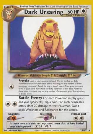 Dark Ursaring (21/105) [Neo Destiny Unlimited] | Good Games Morley