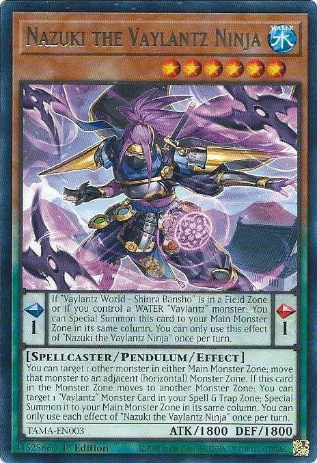 Nazuki the Vaylantz Ninja [TAMA-EN003] Rare | Good Games Morley