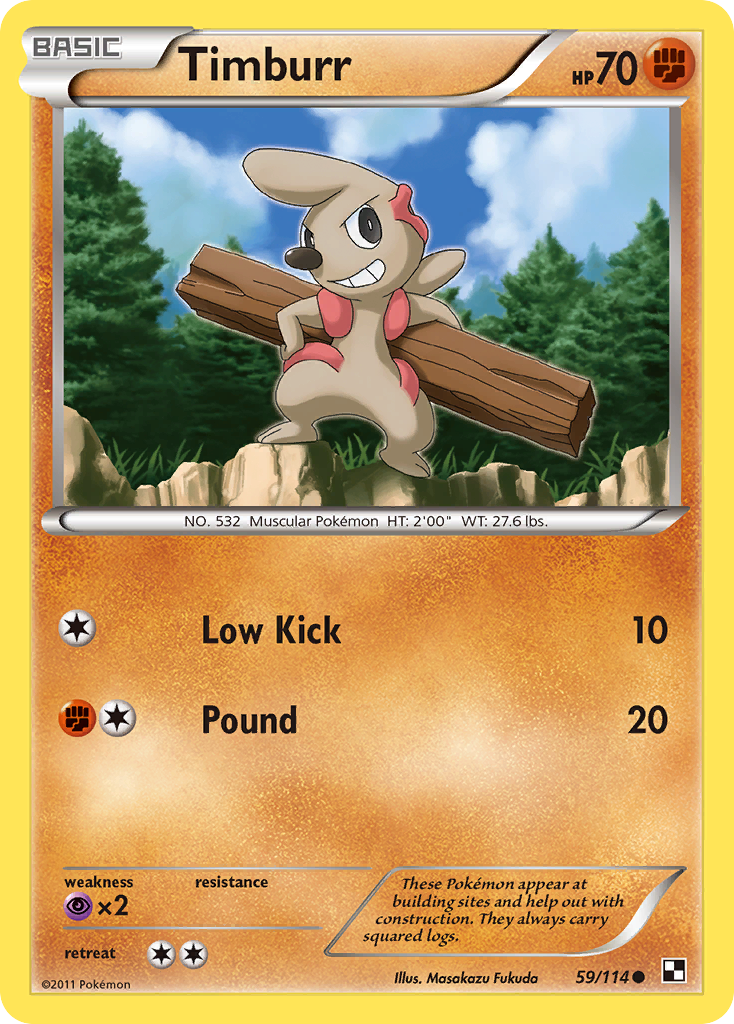 Timburr (59/114) [Black & White: Base Set] | Good Games Morley