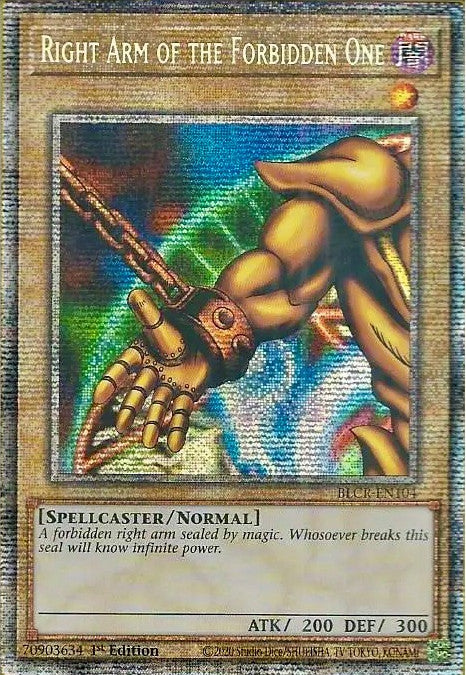 Right Arm of the Forbidden One [BLCR-EN104] Starlight Rare | Good Games Morley