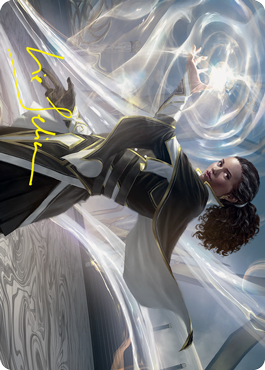 Clever Lumimancer Art Card (Gold-Stamped Signature) [Strixhaven: School of Mages Art Series] | Good Games Morley