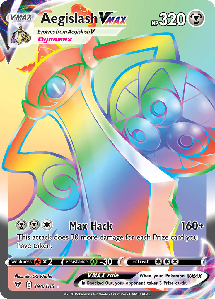 Aegislash VMAX (190/185) [Sword & Shield: Vivid Voltage] | Good Games Morley
