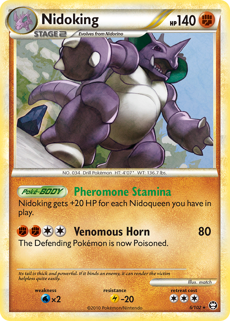 Nidoking (6/102) [HeartGold & SoulSilver: Triumphant] | Good Games Morley