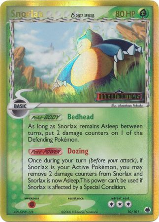 Snorlax (10/101) (Delta Species) (Stamped) [EX: Dragon Frontiers] | Good Games Morley