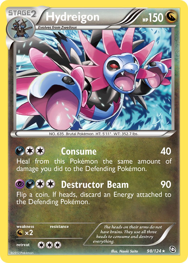 Hydreigon (98/124) (Cracked Ice Holo) (Theme Deck Exclusive) [Black & White: Dragons Exalted] | Good Games Morley
