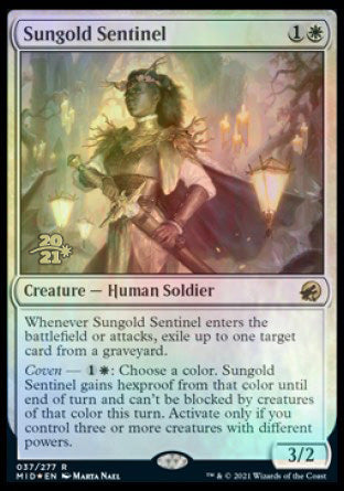 Sungold Sentinel [Innistrad: Midnight Hunt Prerelease Promos] | Good Games Morley
