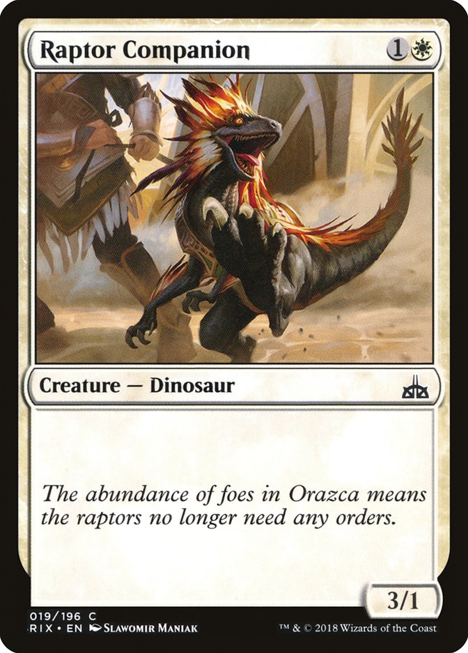 Raptor Companion [Rivals of Ixalan] | Good Games Morley