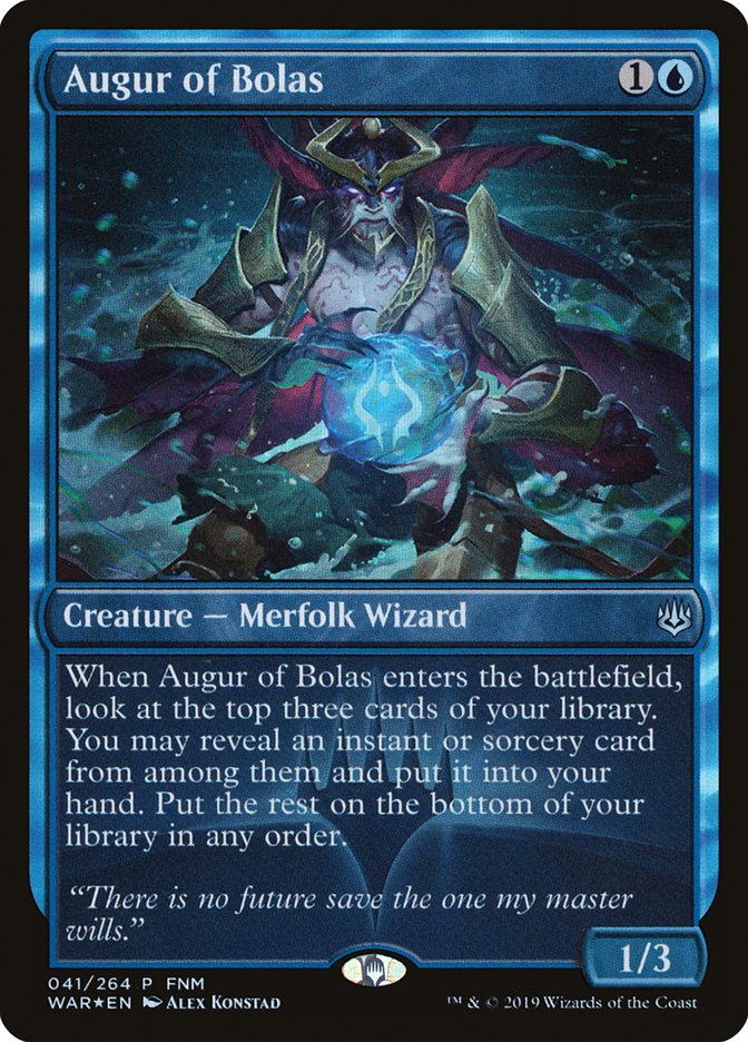 Augur of Bolas (FNM) [War of the Spark Promos] | Good Games Morley