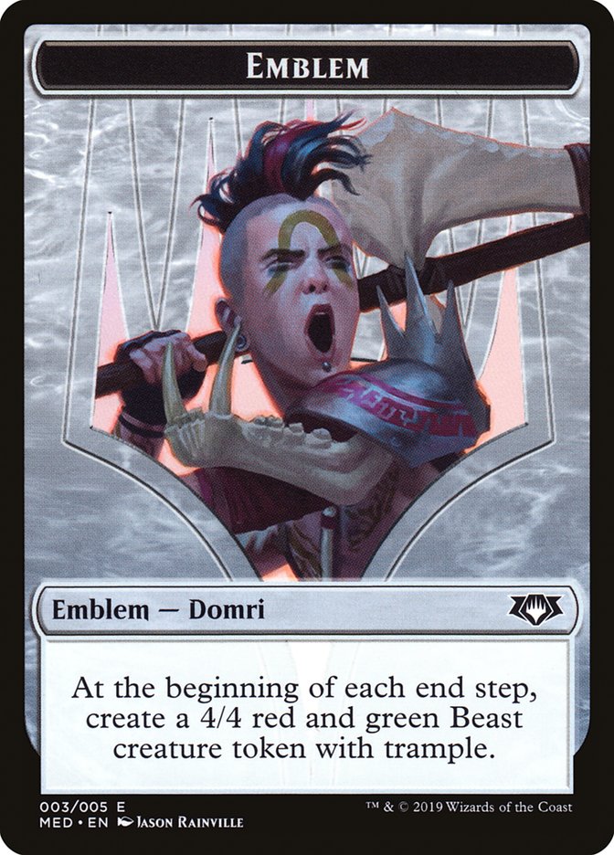 Domri, Chaos Bringer Emblem [Mythic Edition Tokens] | Good Games Morley