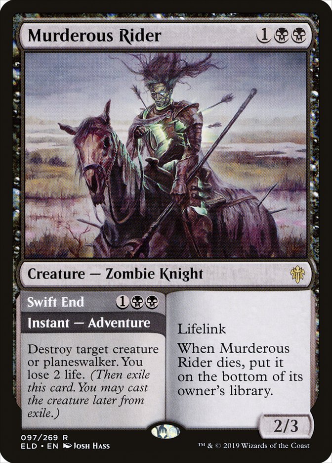 Murderous Rider // Swift End [Throne of Eldraine] | Good Games Morley
