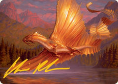 Adult Gold Dragon Art Card (Gold-Stamped Signature) [Dungeons & Dragons: Adventures in the Forgotten Realms Art Series] | Good Games Morley