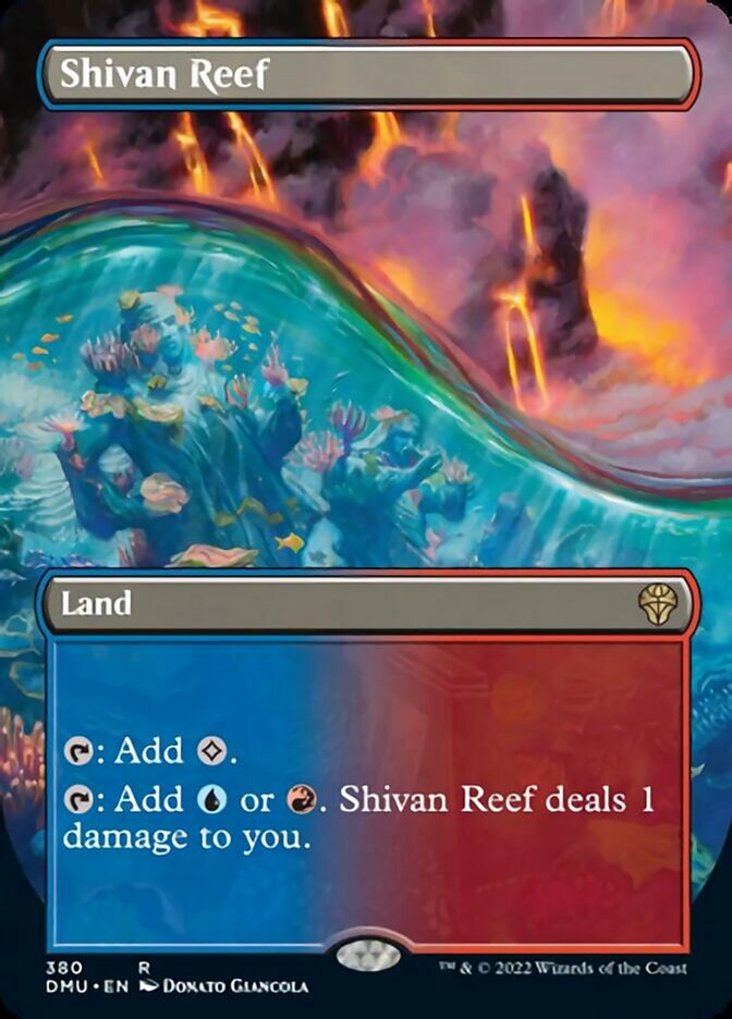 Shivan Reef (Borderless Alternate Art) [Dominaria United] | Good Games Morley