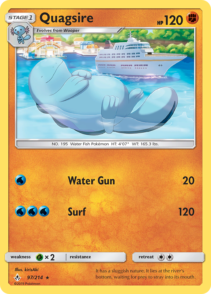 Quagsire (97/214) [Sun & Moon: Unbroken Bonds] | Good Games Morley