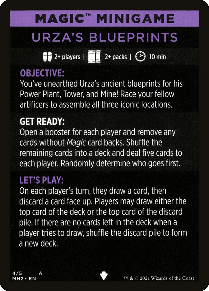 Urza's Blueprints (Magic Minigame) [Modern Horizons 2 Minigame] | Good Games Morley