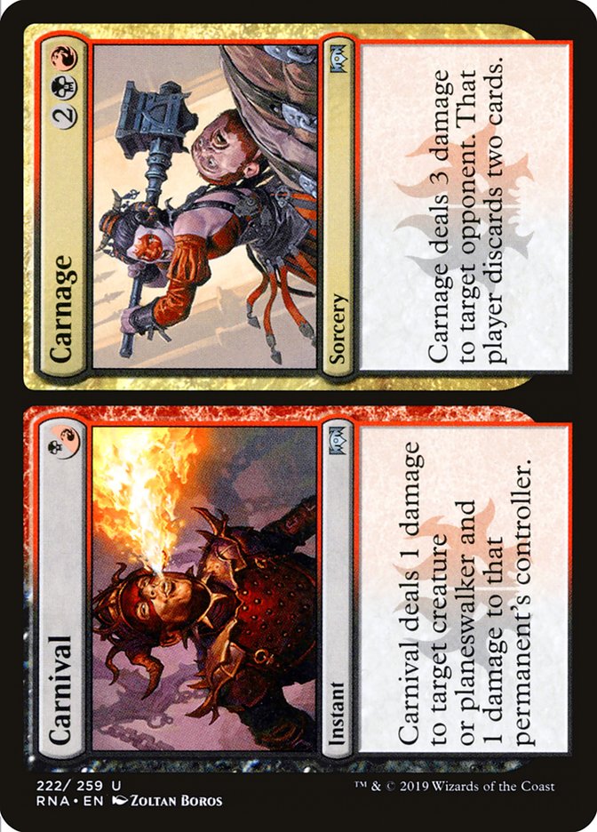 Carnival // Carnage [Ravnica Allegiance] | Good Games Morley