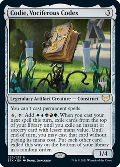 Codie, Vociferous Codex (Promo Pack) [Strixhaven: School of Mages Promos] | Good Games Morley