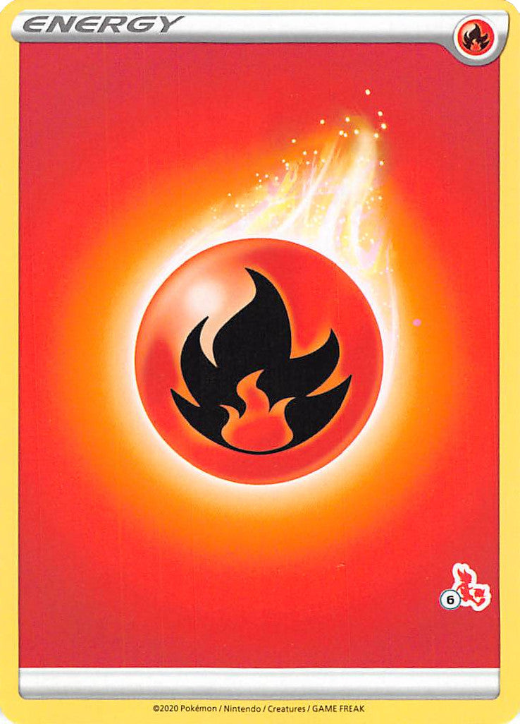 Fire Energy (Cinderace Stamp #6) [Battle Academy 2022] | Good Games Morley