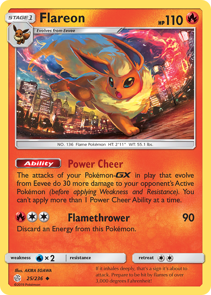 Flareon (25/236) [Sun & Moon: Cosmic Eclipse] | Good Games Morley