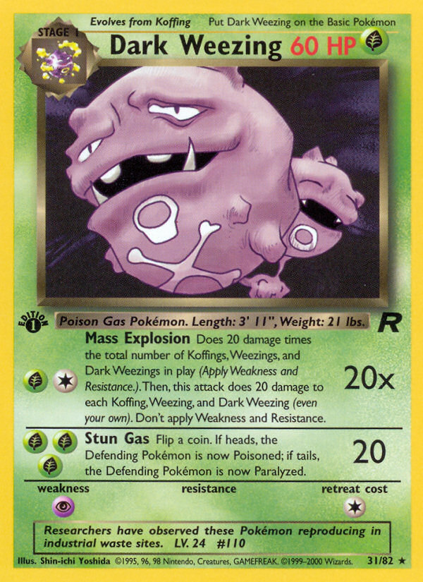 Dark Weezing (31/82) [Team Rocket 1st Edition] | Good Games Morley