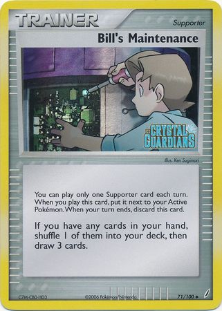 Bill's Maintenance (71/100) (Stamped) [EX: Crystal Guardians] | Good Games Morley