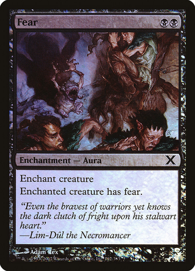 Fear (Premium Foil) [Tenth Edition] | Good Games Morley
