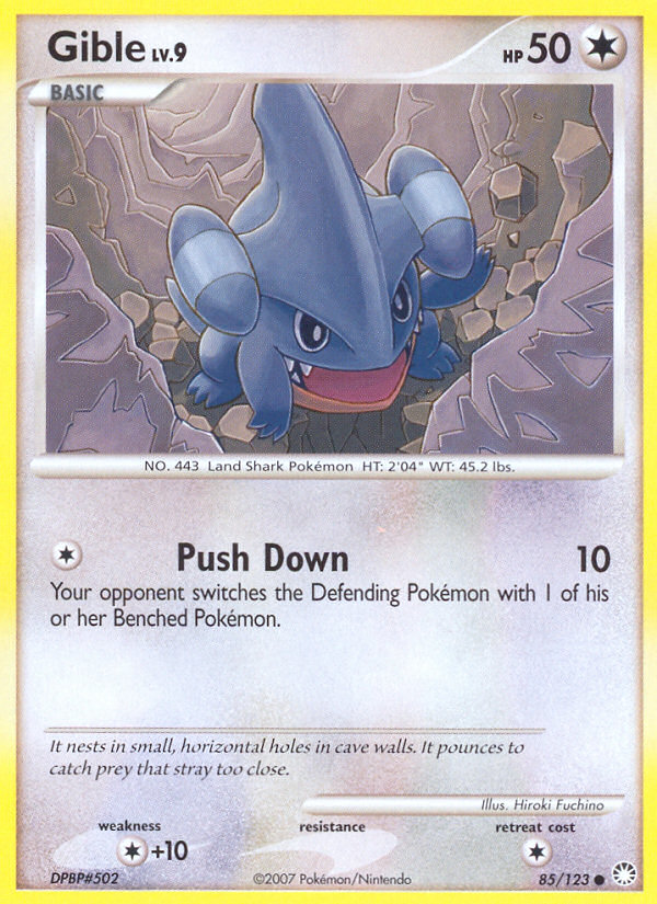 Gible (85/123) [Diamond & Pearl: Mysterious Treasures] | Good Games Morley