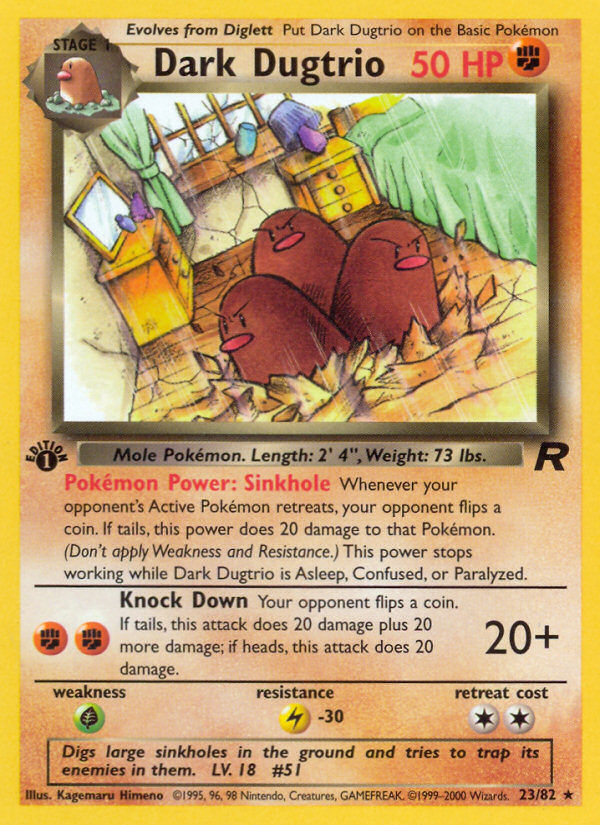 Dark Dugtrio (23/82) [Team Rocket 1st Edition] | Good Games Morley