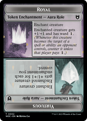 Copy // Royal Role / Virtuous Role Double-Sided Token [Wilds of Eldraine Commander Tokens] | Good Games Morley