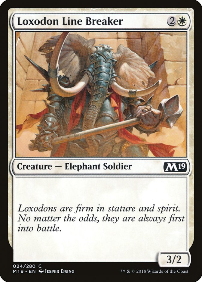 Loxodon Line Breaker [Core Set 2019] | Good Games Morley