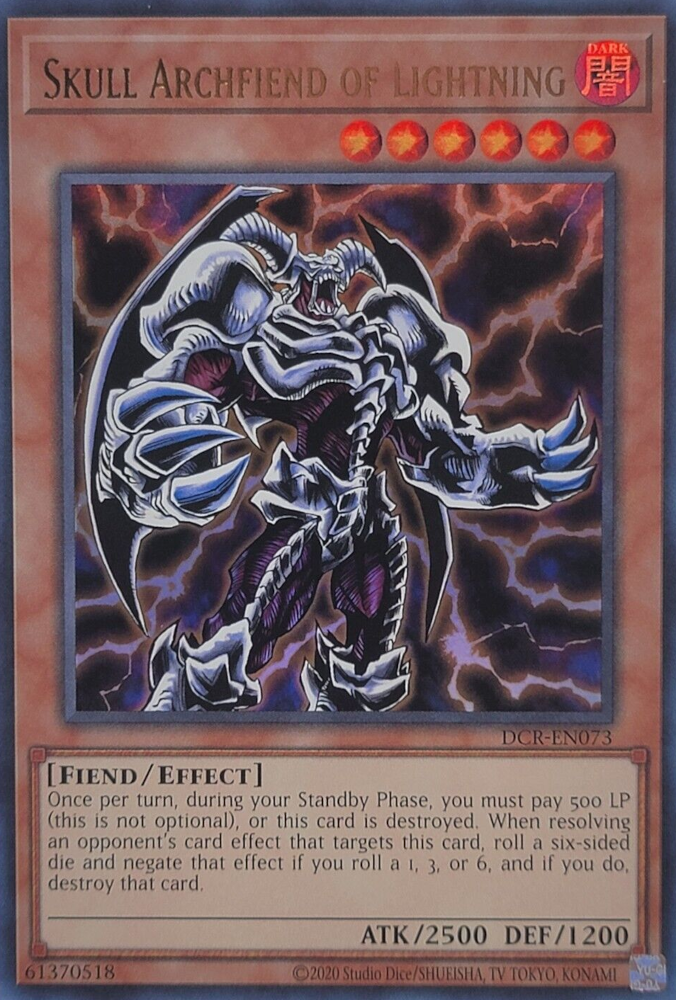 Skull Archfiend of Lightning (25th Anniversary) [DCR-EN073] Ultra Rare | Good Games Morley