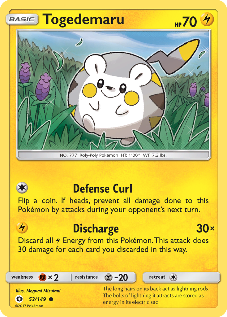Togedemaru (53/149) [Sun & Moon: Base Set] | Good Games Morley