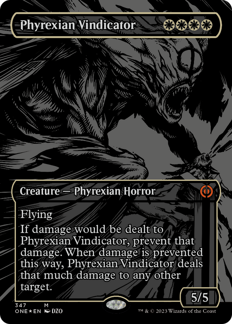 Phyrexian Vindicator (Oil Slick Raised Foil) [Phyrexia: All Will Be One] | Good Games Morley