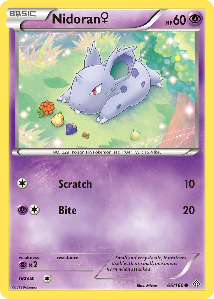 Nidoran (66/160) (Female) [XY: Primal Clash] | Good Games Morley