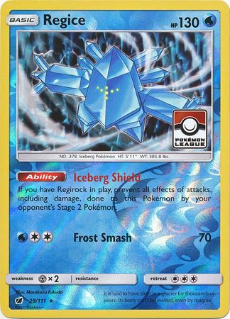 Regice (28/111) (League Promo) [Sun & Moon: Crimson Invasion] | Good Games Morley