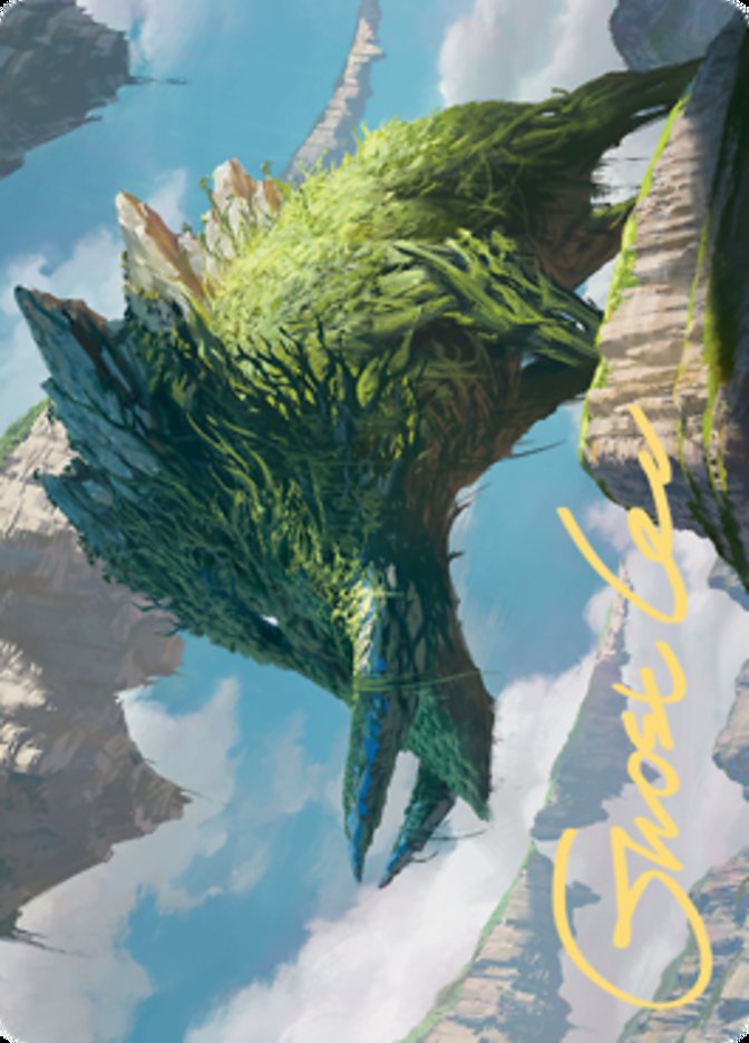 Yasharn, Implacable Earth Art Card (Gold-Stamped Signature) [Zendikar Rising Art Series] | Good Games Morley