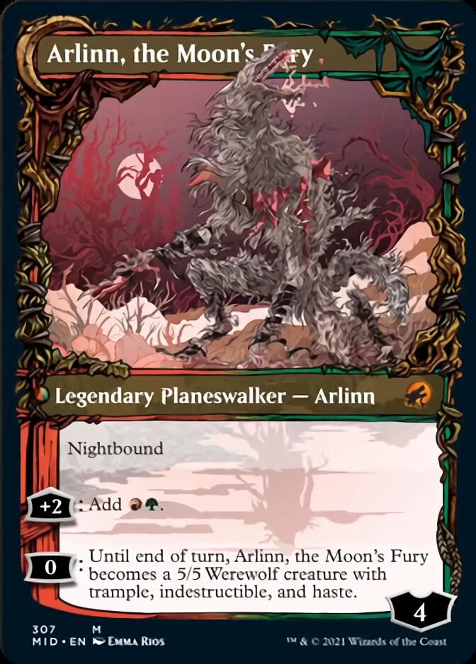 Arlinn, the Pack's Hope // Arlinn, the Moon's Fury (Showcase Equinox) [Innistrad: Midnight Hunt] | Good Games Morley