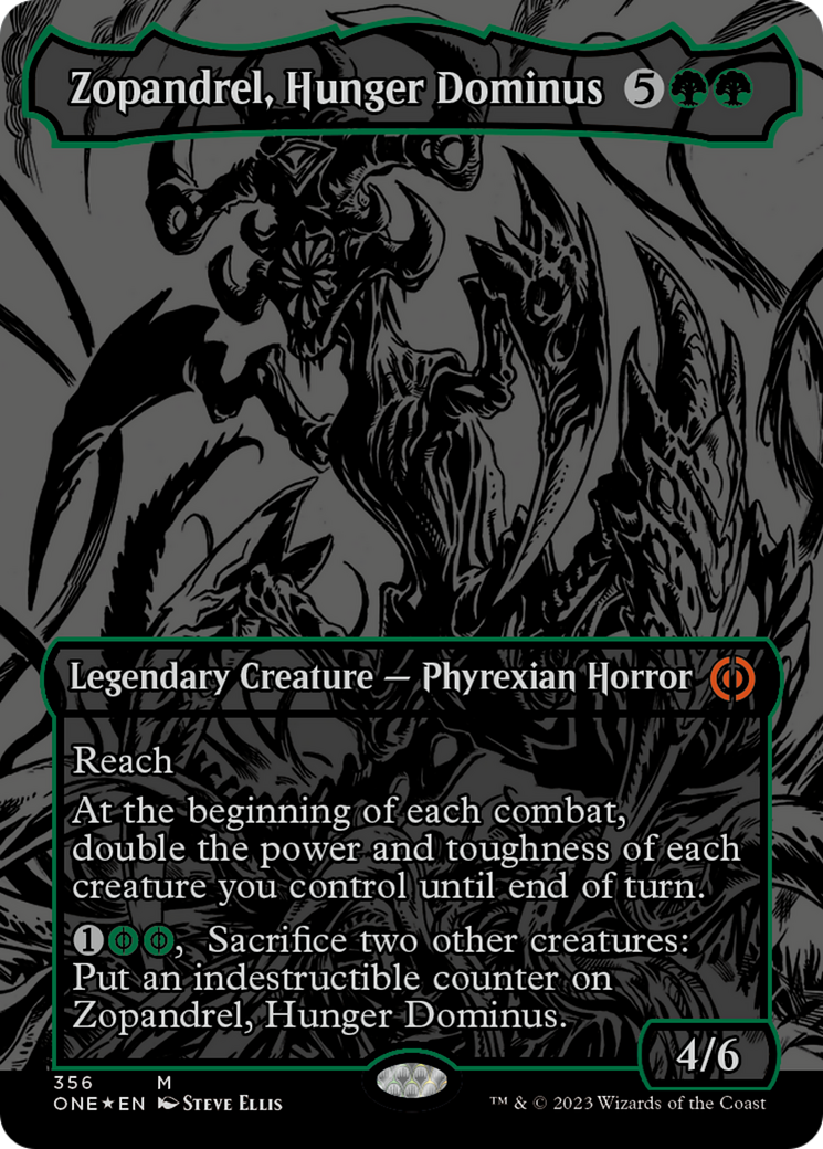 Zopandrel, Hunger Dominus (Oil Slick Raised Foil) [Phyrexia: All Will Be One] | Good Games Morley