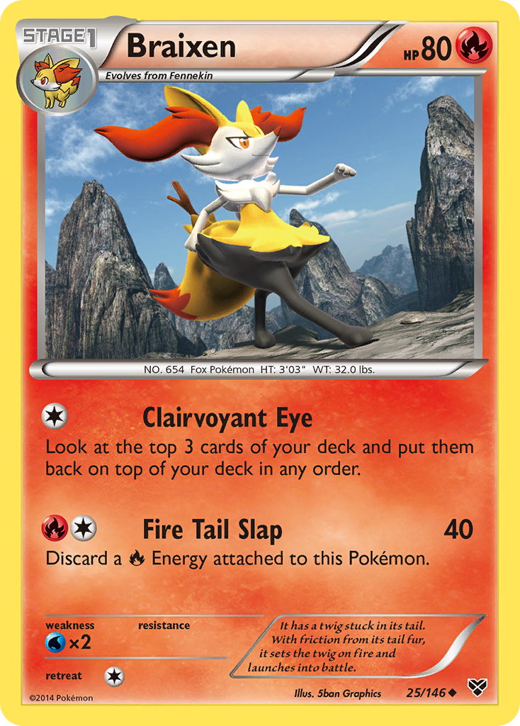 Braixen (25/146) [XY: Base Set] | Good Games Morley