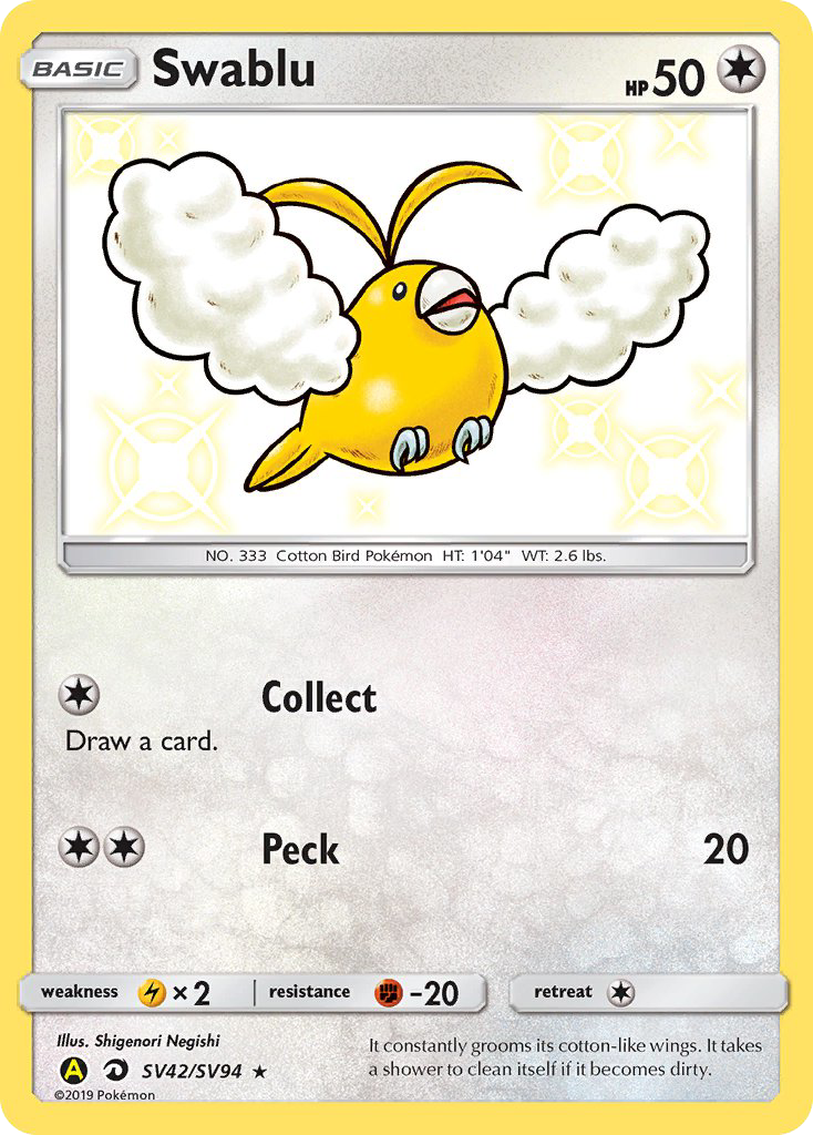 Swablu (SV42/SV94) [Sun & Moon: Hidden Fates - Shiny Vault] | Good Games Morley
