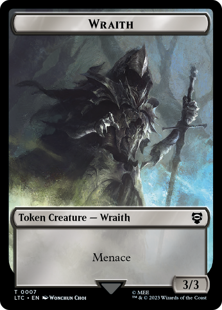 Food // Wraith Double-Sided Token [The Lord of the Rings: Tales of Middle-Earth Commander Tokens] | Good Games Morley