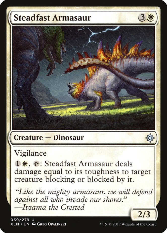 Steadfast Armasaur [Ixalan] | Good Games Morley