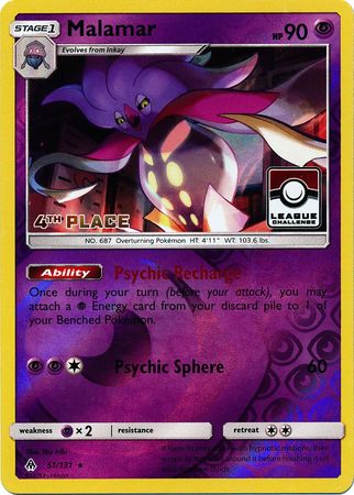 Malamar (51/131) (League Promo 4th Place) [Sun & Moon: Forbidden Light] | Good Games Morley