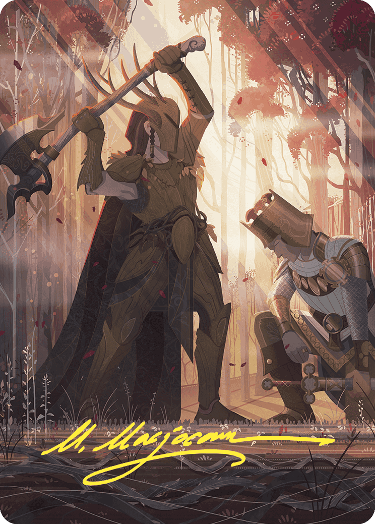 Karmic Justice Art Card (Gold-Stamped Signature) [Wilds of Eldraine Art Series] | Good Games Morley
