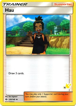 Hau (120/149) (Pikachu Stamp #13) [Battle Academy 2020] | Good Games Morley