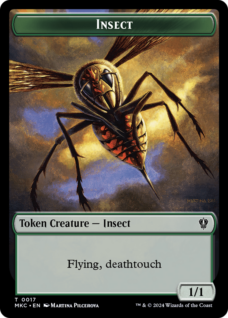 Clue // Insect (0017) Double-Sided Token [Murders at Karlov Manor Commander Tokens] | Good Games Morley