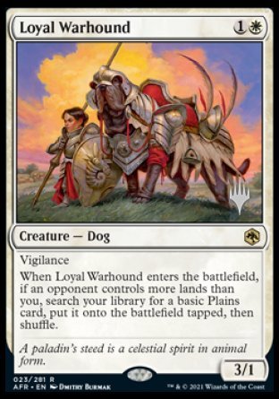Loyal Warhound (Promo Pack) [Dungeons & Dragons: Adventures in the Forgotten Realms Promos] | Good Games Morley