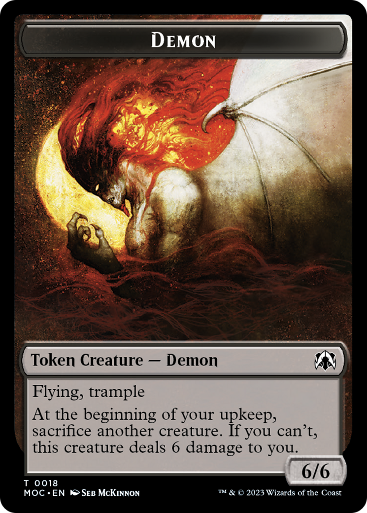 Angel (3) // Demon Double-Sided Token [March of the Machine Commander Tokens] | Good Games Morley