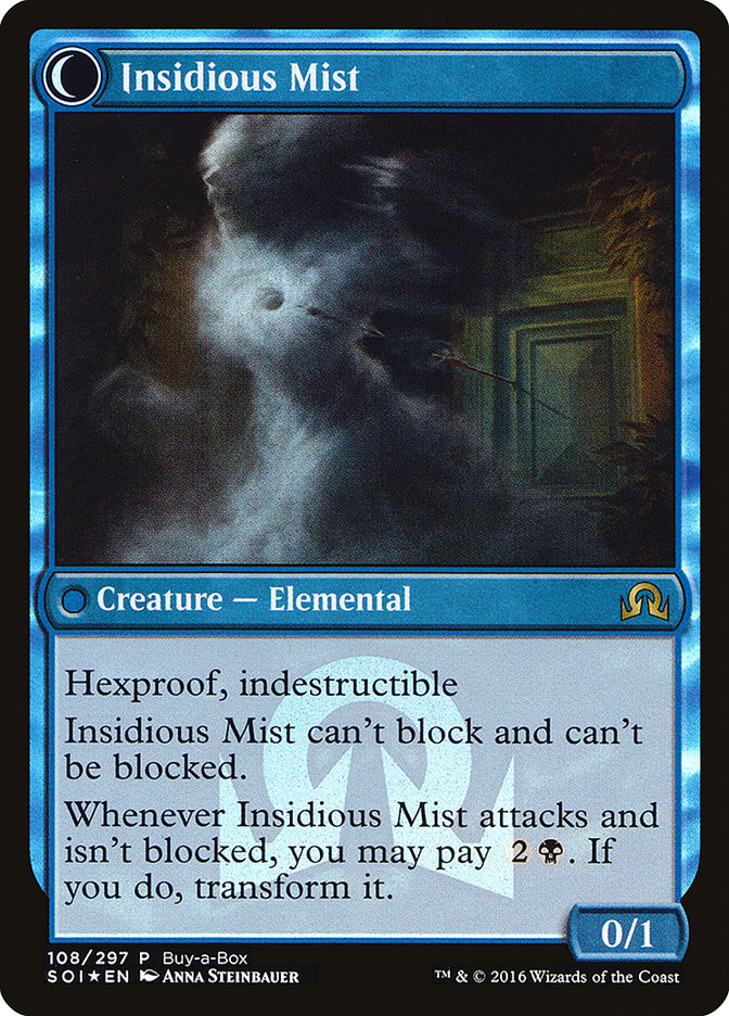 Elusive Tormentor // Insidious Mist (Buy-A-Box) [Shadows over Innistrad Promos] | Good Games Morley